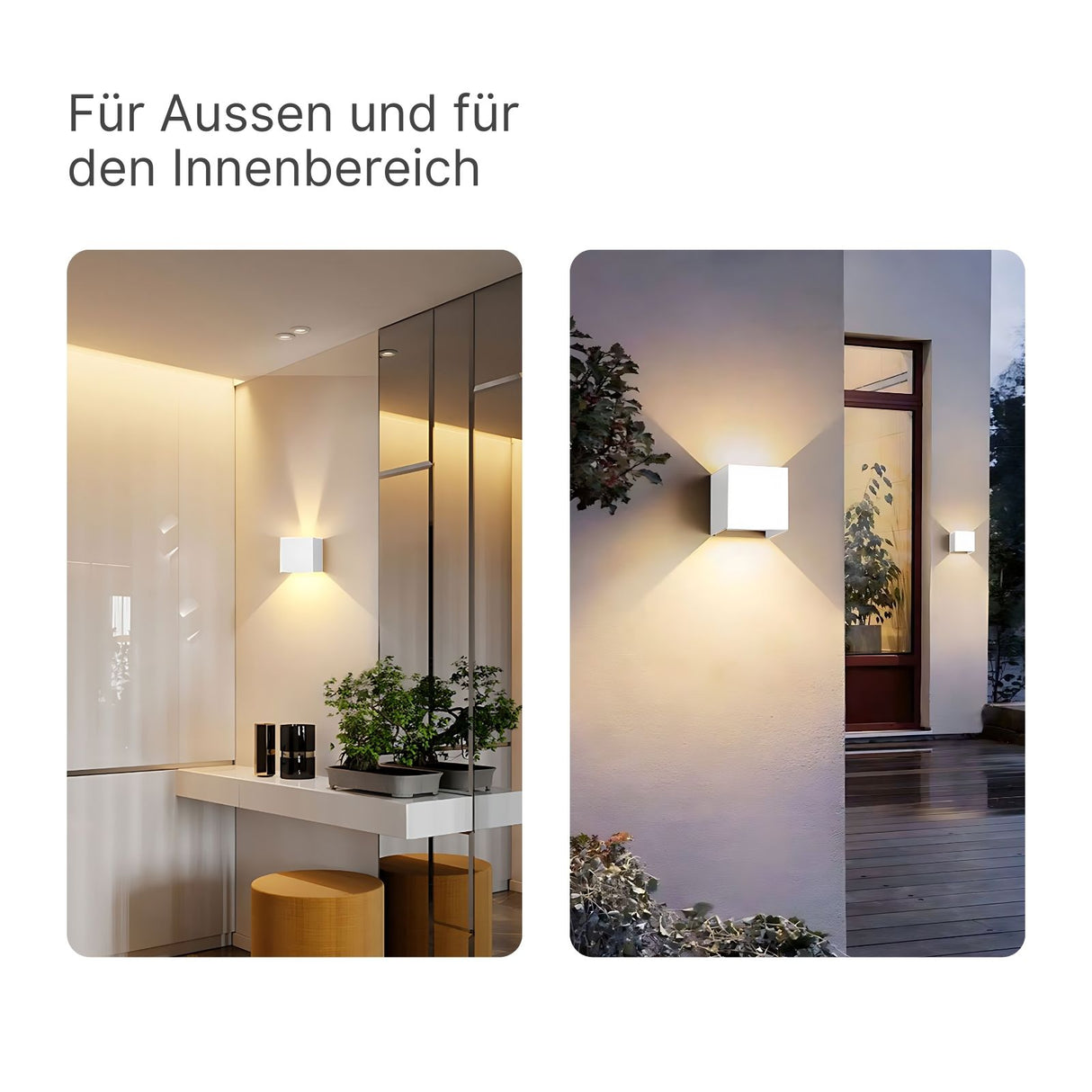 LED-Fassadenleuchte Wandleuchte Wandstrahler Wandlampe Up-Down-Wandleuchte