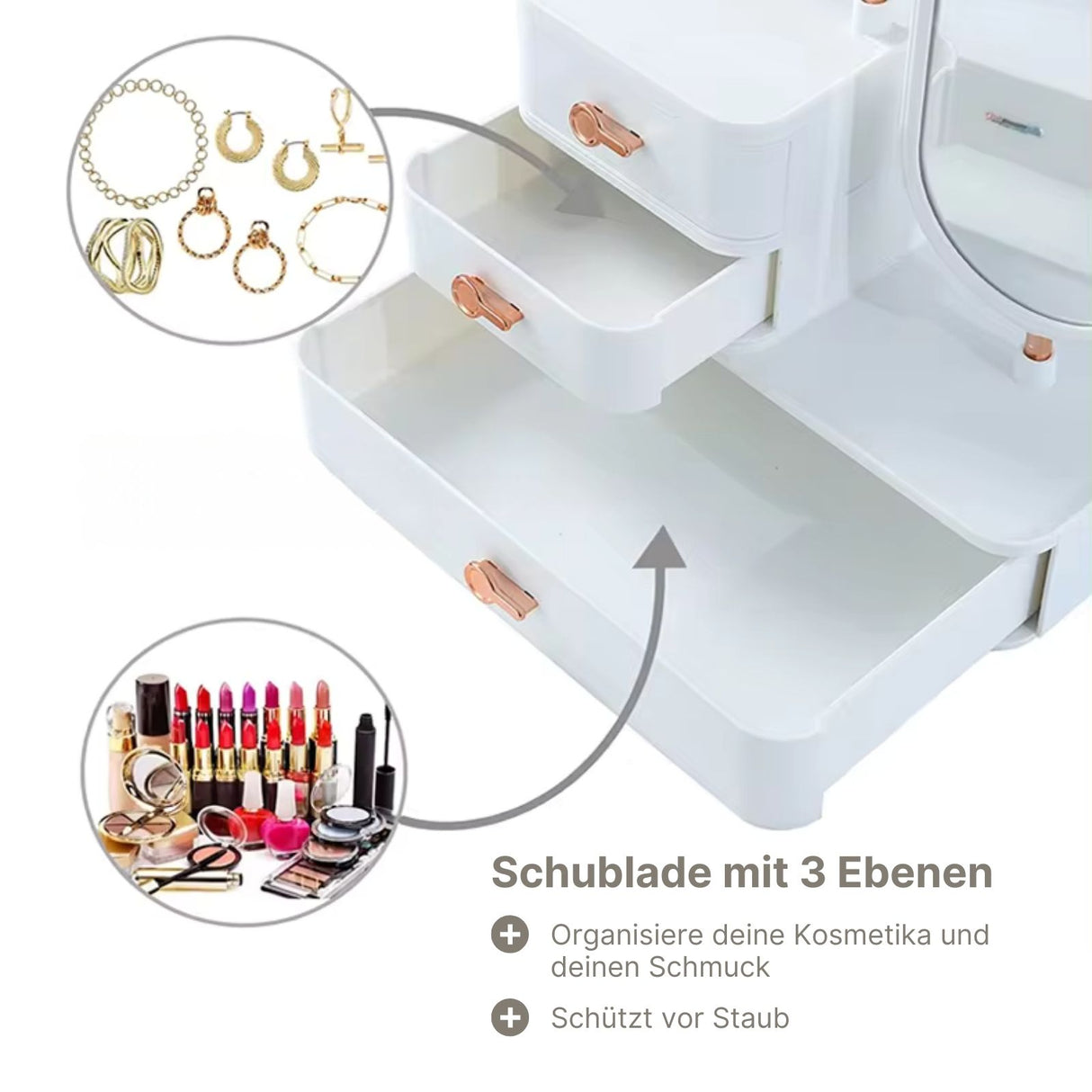 Schmuckhalter Schmuckständer Aufbewahrung für Ketten Armbänder Ohrringe