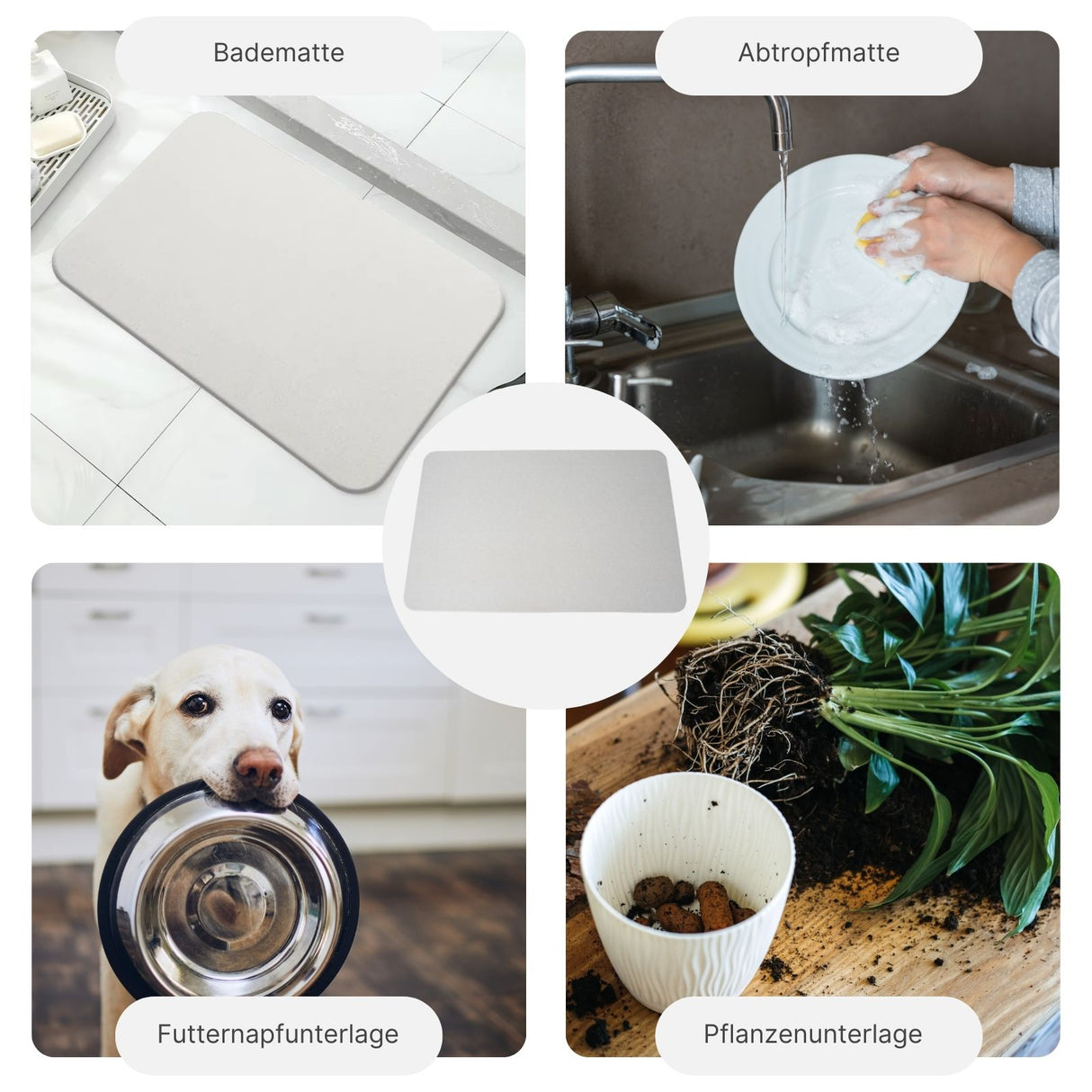 Kieselgur-Matte fürs Badezimmer Stein-Badematte Diatomit-Fussmatte Badvorleger