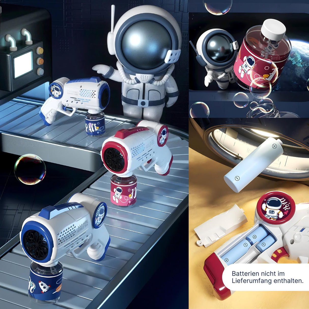 Weltraum-Seifenblasenpistole Automatische Seifenblasenmaschine Bubble Maker