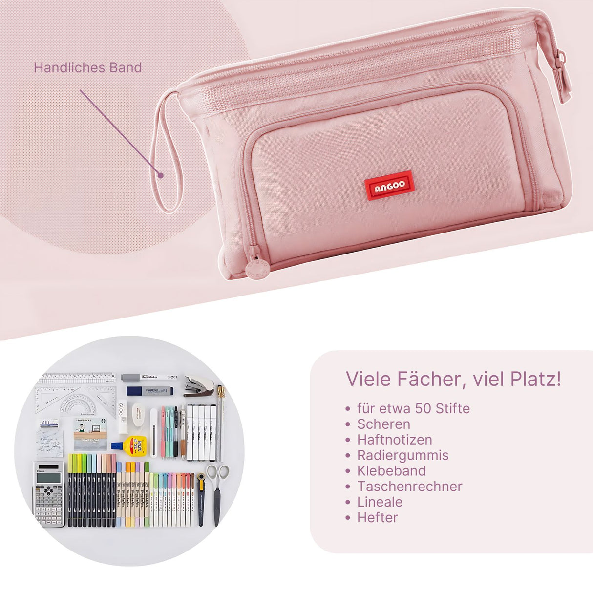 Grosse Stiftetasche Federmappe Schlamperetui Federtasche Schreibetui