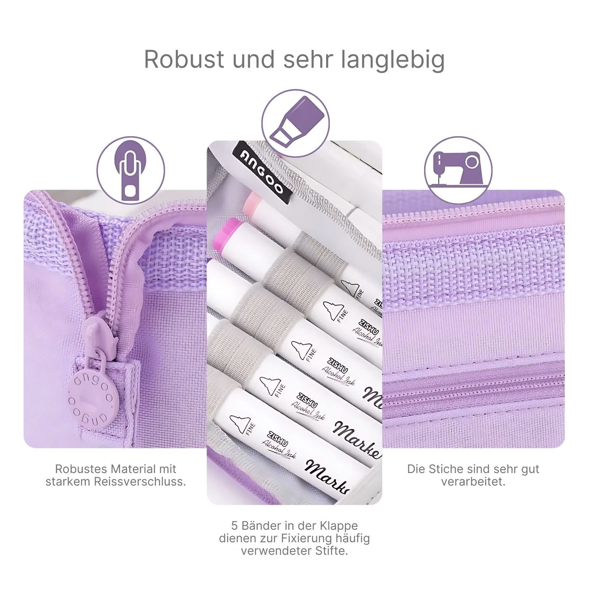 Grosse Federtasche Federmappe Schlamperetui Stiftetasche Schreibetui