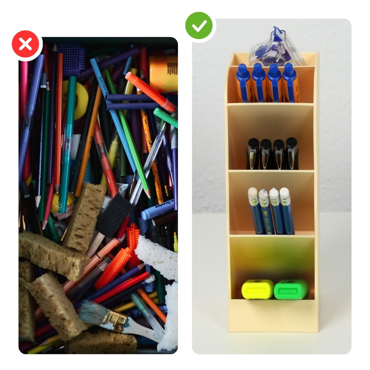 Schreibtisch-Organizer Stiftebox Pen Desk-Organizer Stiftaufbewahrung Bürotisch-Stifthalter