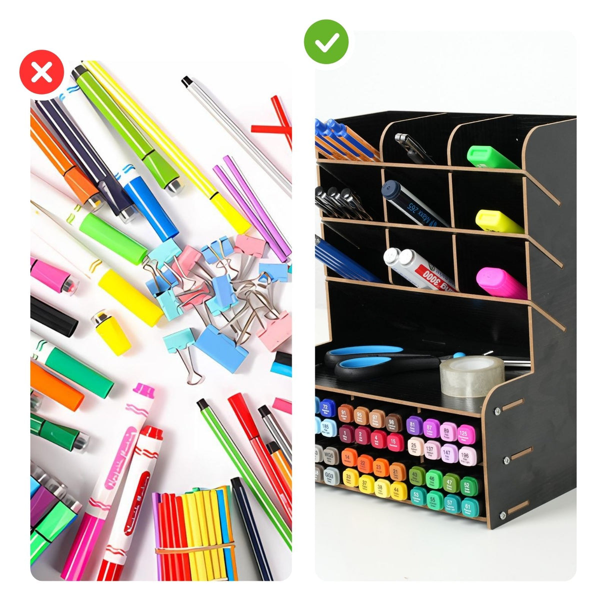 Stiftebox Schreibtisch-Organizer Stiftaufbewahrung Pen Desk-Organizer Bürotisch-Stifthalter