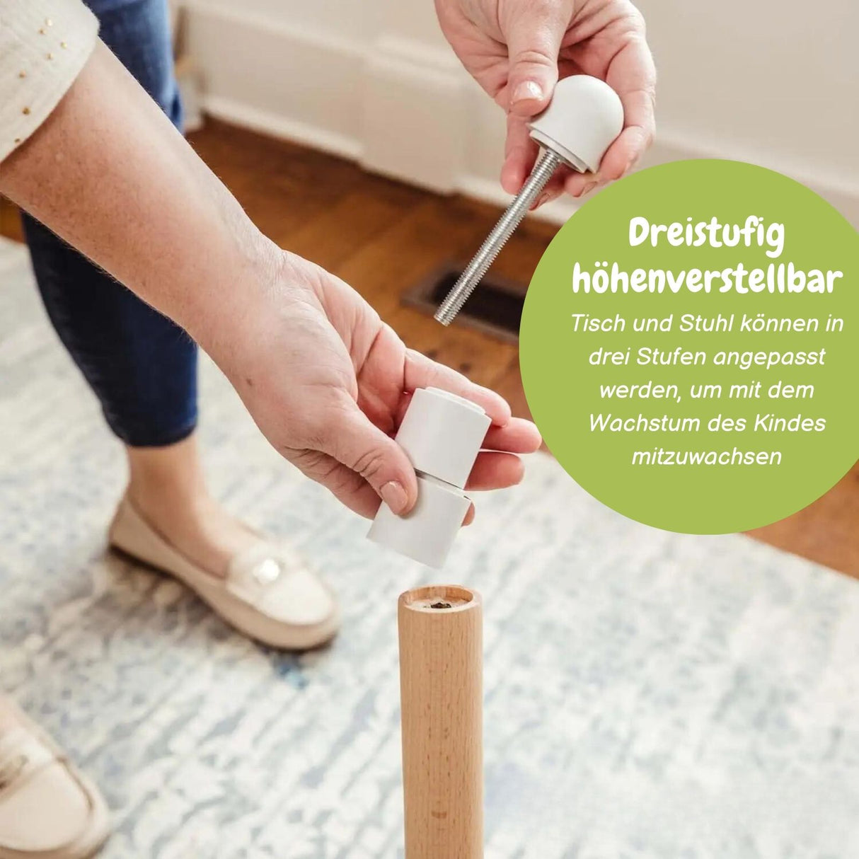 Tisch- und Stuhl-Set aus Holz für Kleinkinder Kinderstuhl Kindertisch