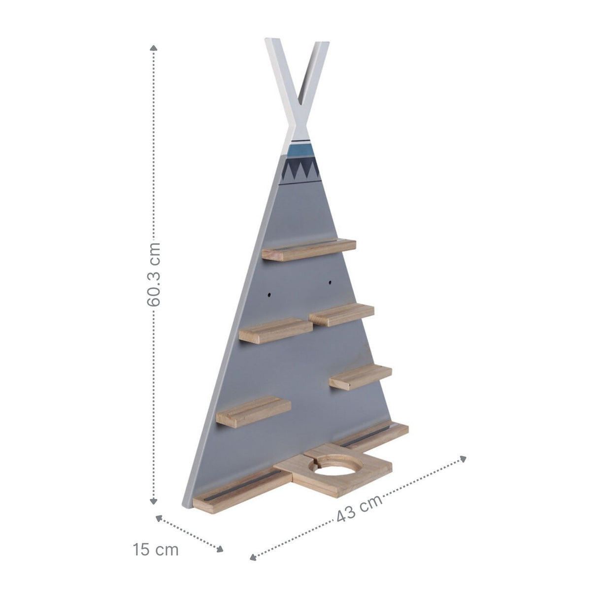 Tipi-Wandregal für Toniebox und Toniefiguren Holzregal Spielzeug-Organizer