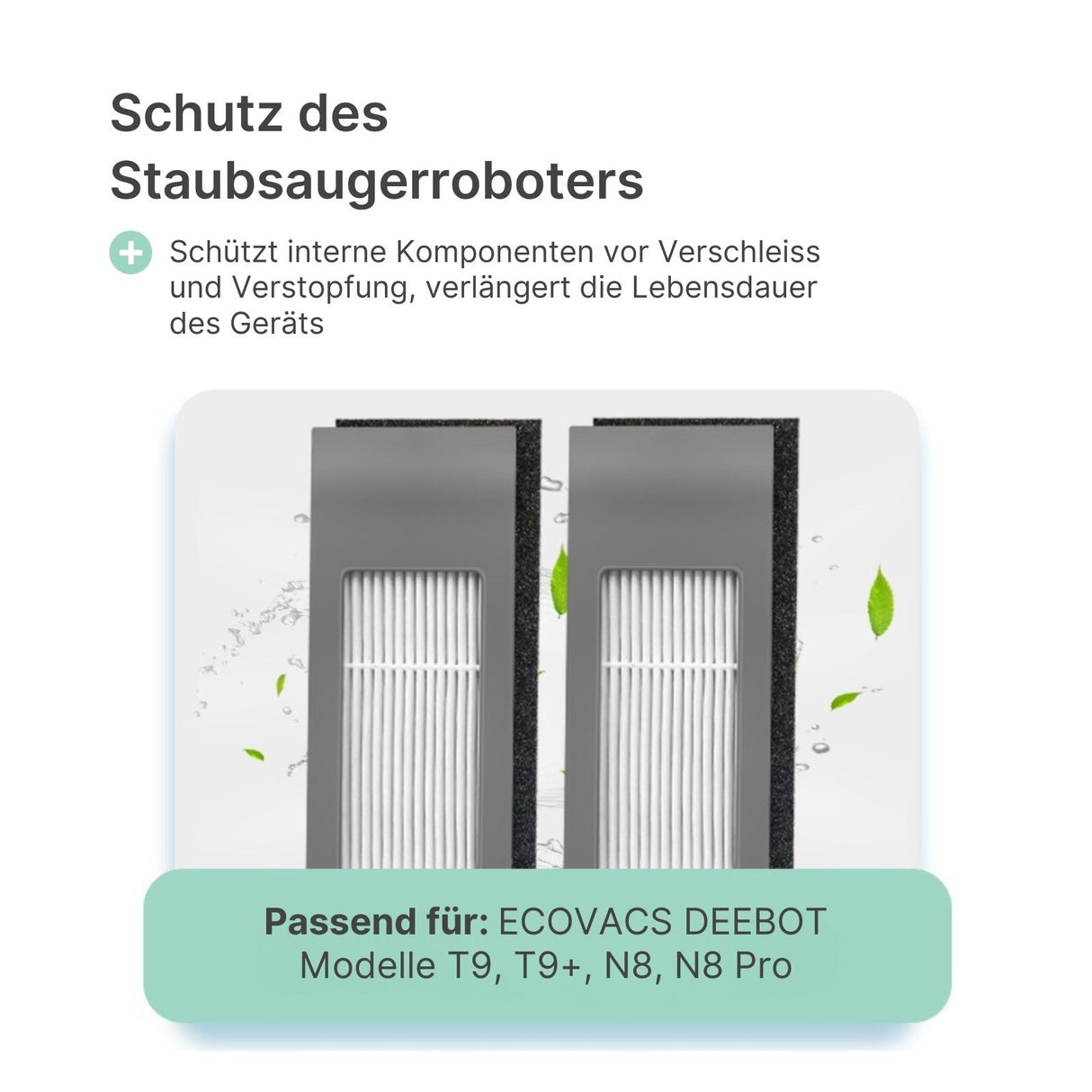 Alternativer HEPA-Filter zu ECOVACS DEEBOT T9 T9+ N8 N8 Pro