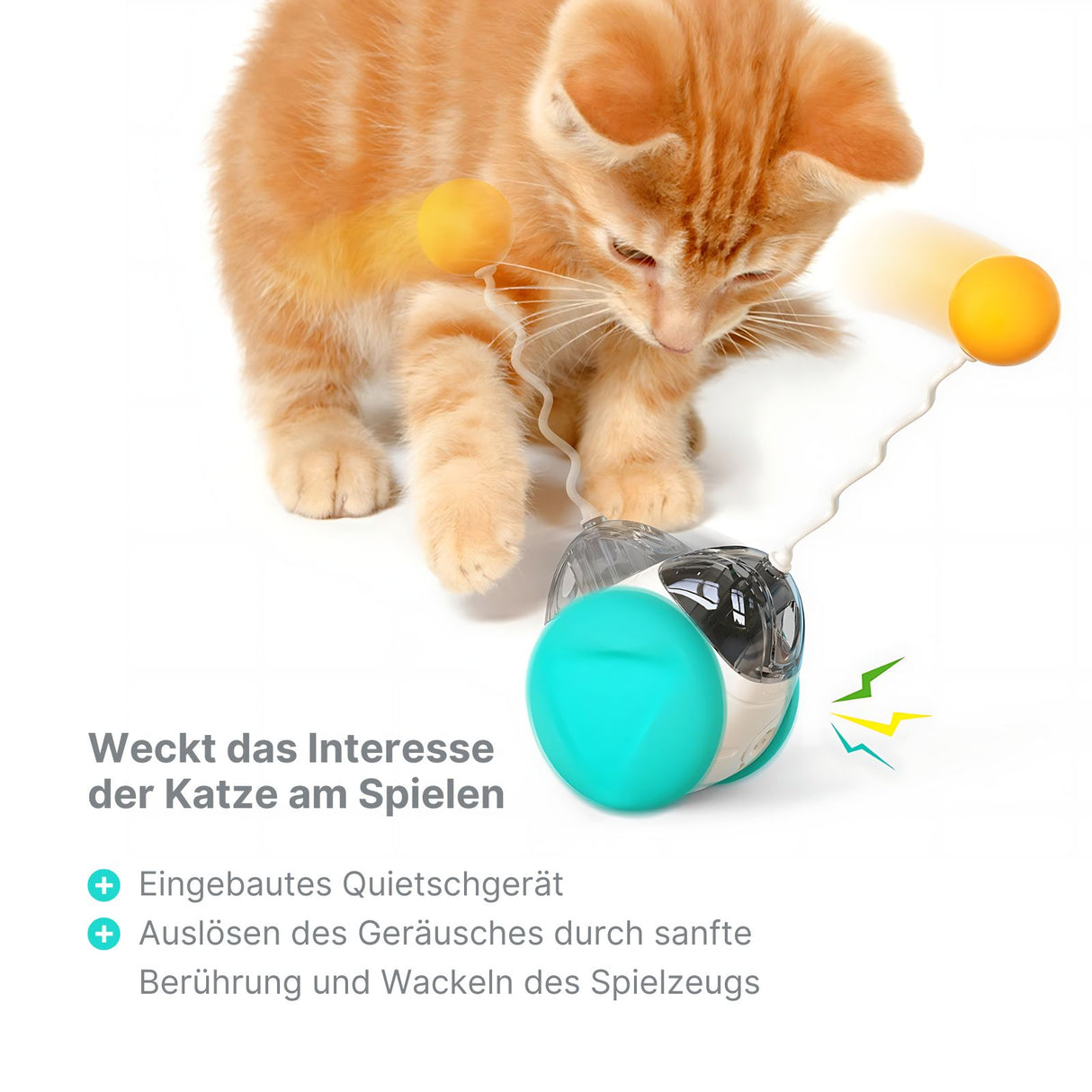 Interaktives Katzenspielzeug Balance-Schwung-Spielzeug Katzenfederspielzeug Katzenkugel