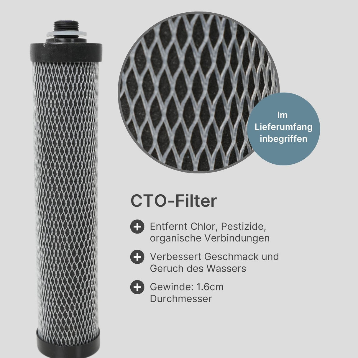 Stand-Wasserfilter Counter Top-Wasserfilter mit CTO-Filterkartusche