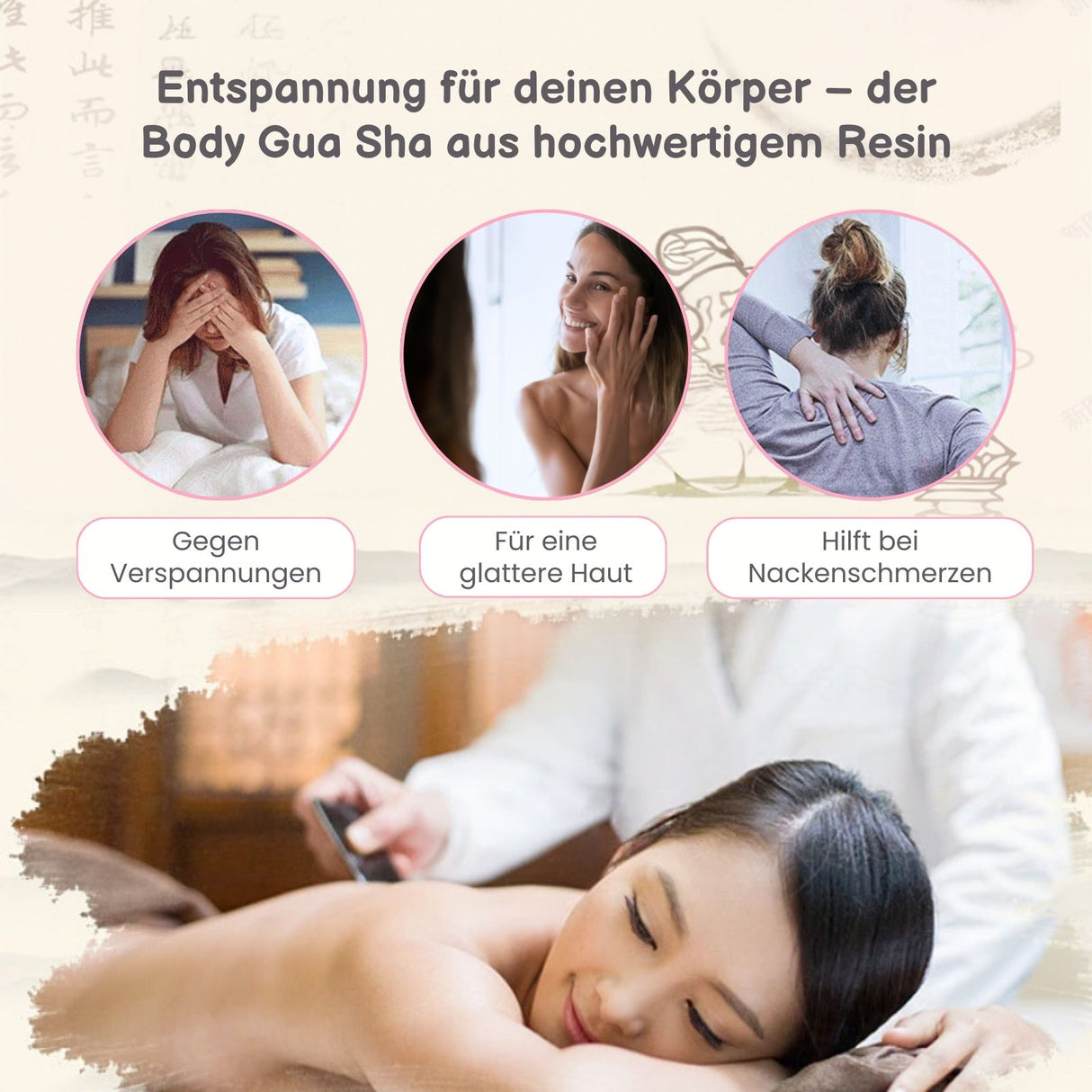 Body Gua Sha Massagegriff Body Gua Sha Massage Schaber Massage Werkzeug