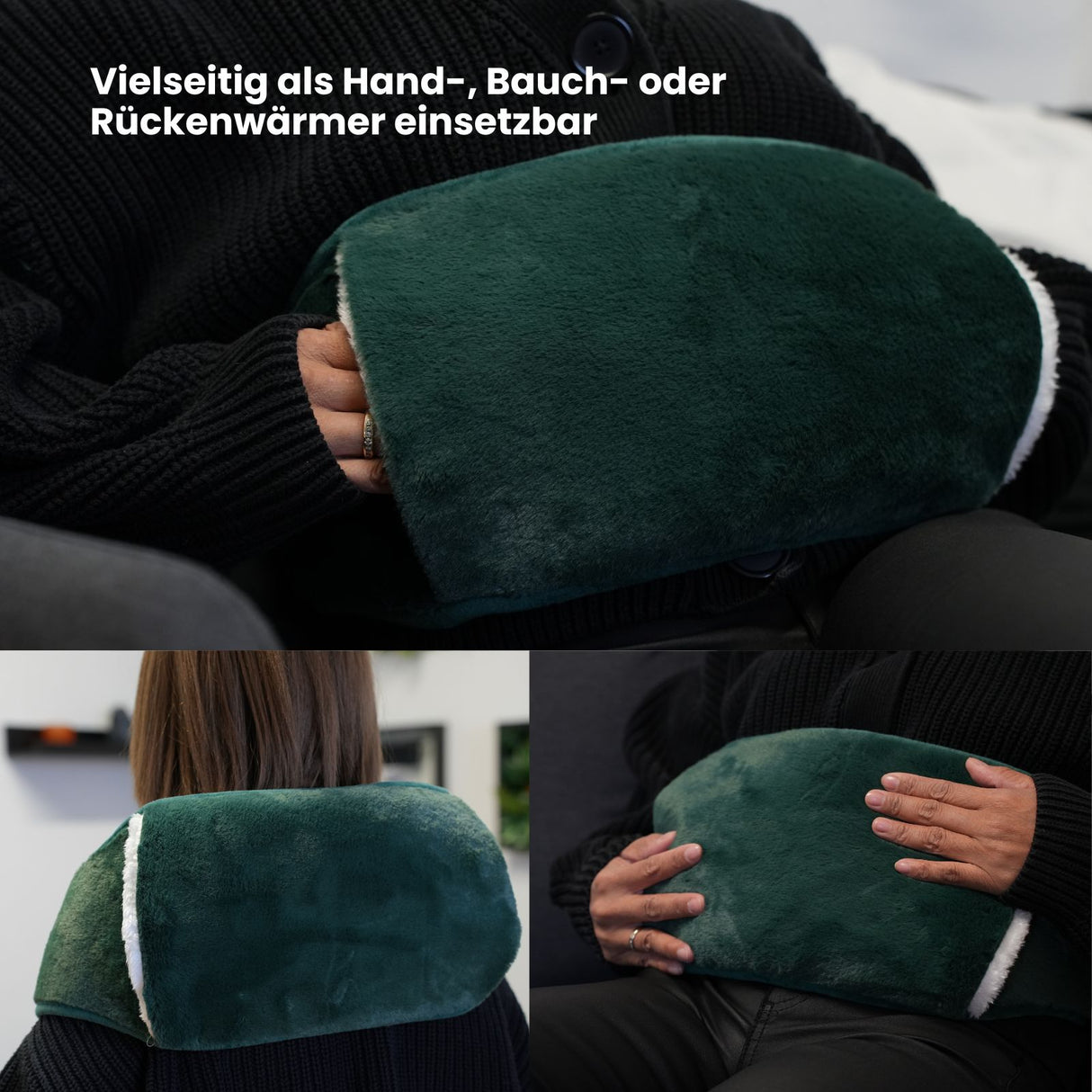 Wärmegürtel- und Wärmflaschen-Set Bauchwärmer Heizflasche Handwärmer