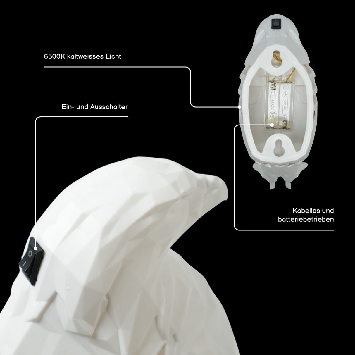 Adler-Lampe Dekorationslampe Wandlampe Nachtlicht Wandleuchte Dekoration