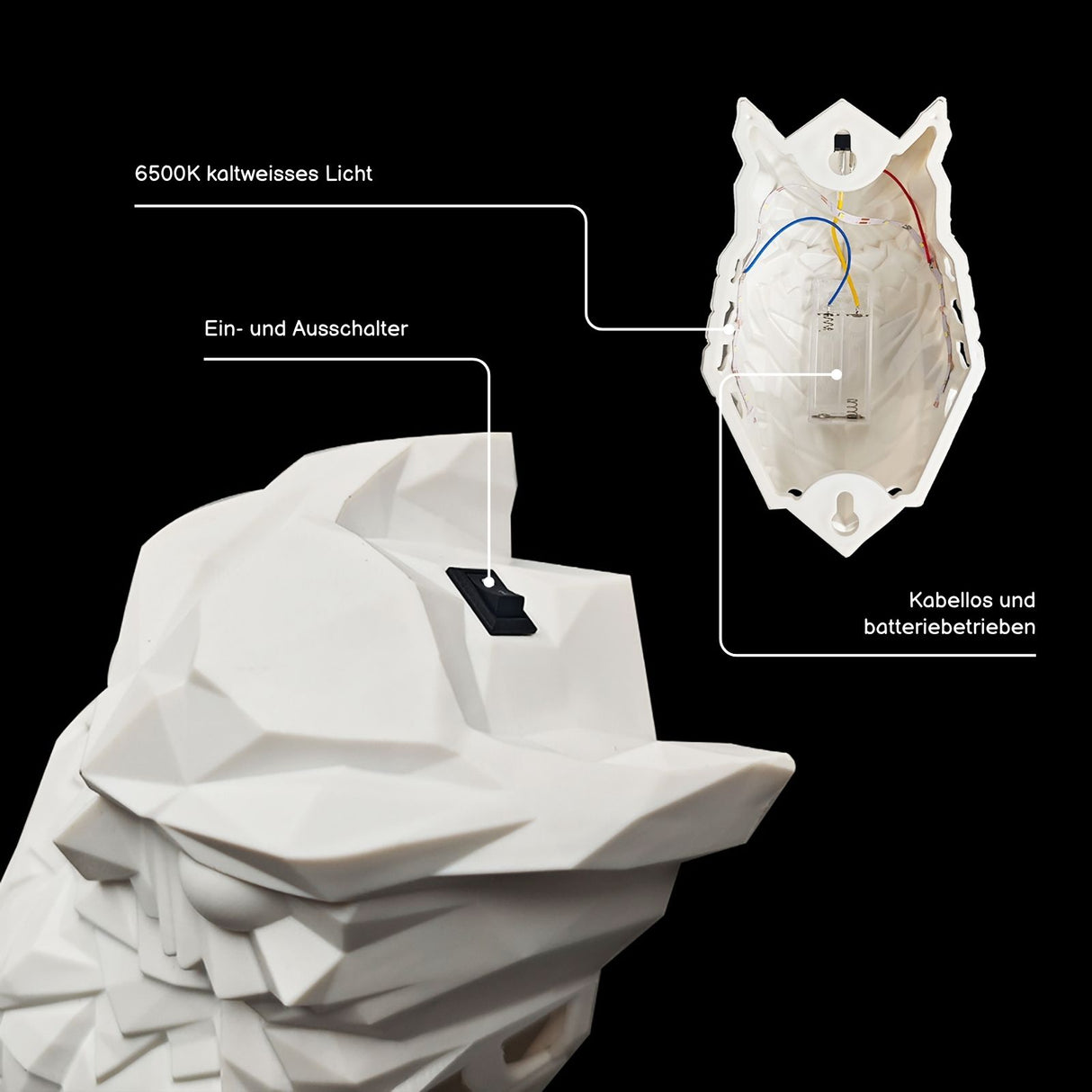 Eulen-Lampe Nachtlicht Dekorationslampe Wandlampe Wandleuchte Dekoration