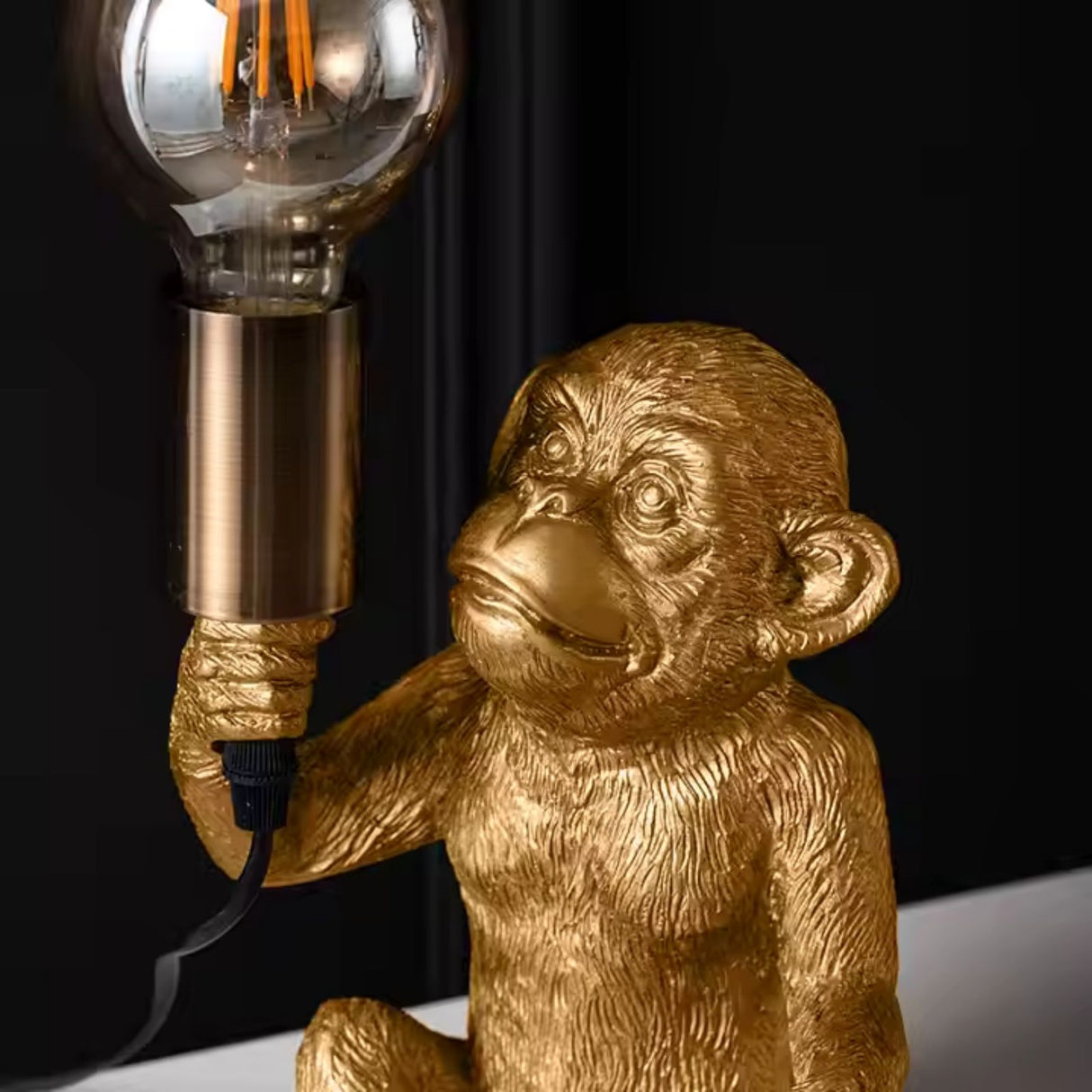 Affenlampe Nachttischlampe Tiermotiv-Beleuchtung Affen-Dekoleuchte