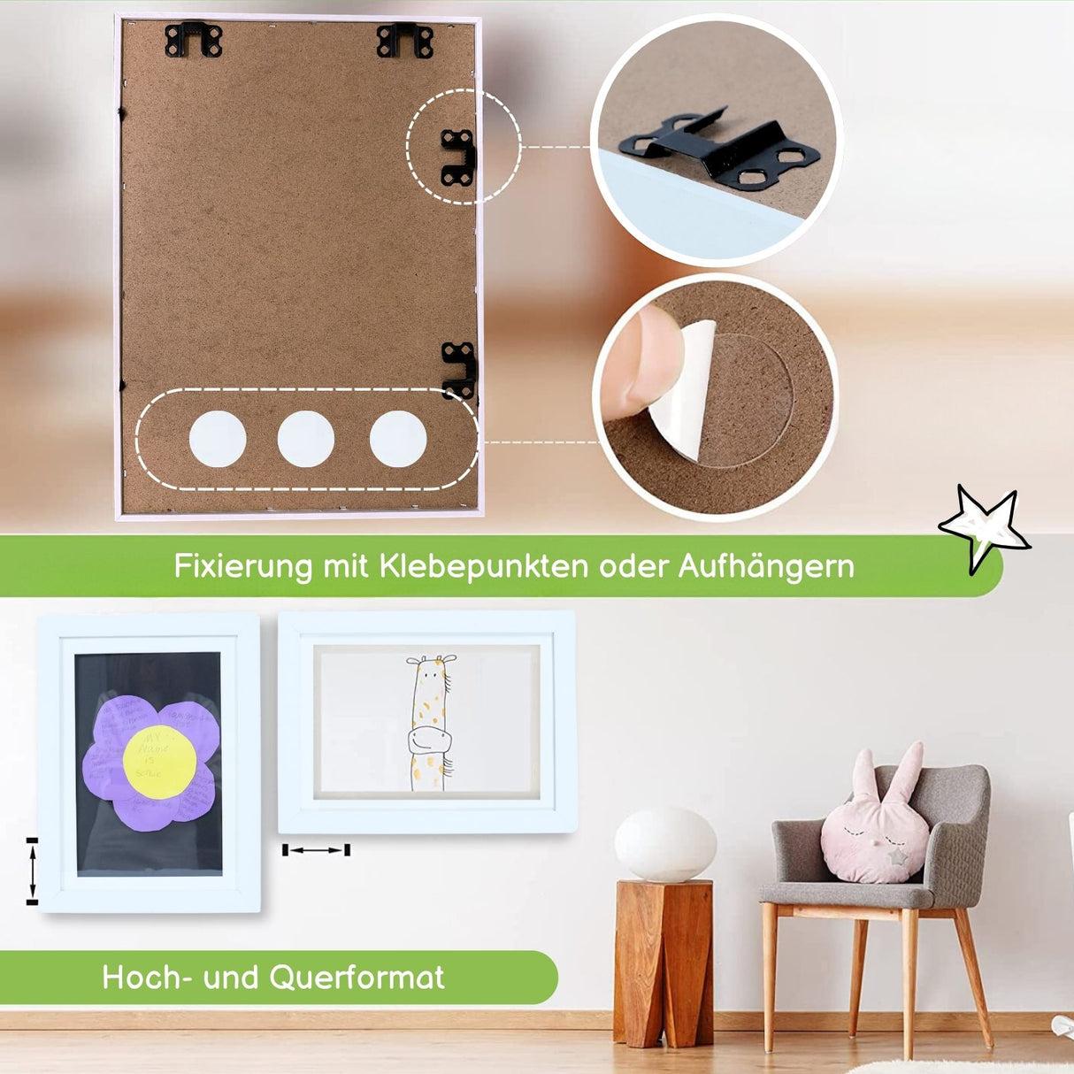 Flip Fotorahmen Bilderrahmen A4 Kunstrahmen Bildhalter Wandrahmen