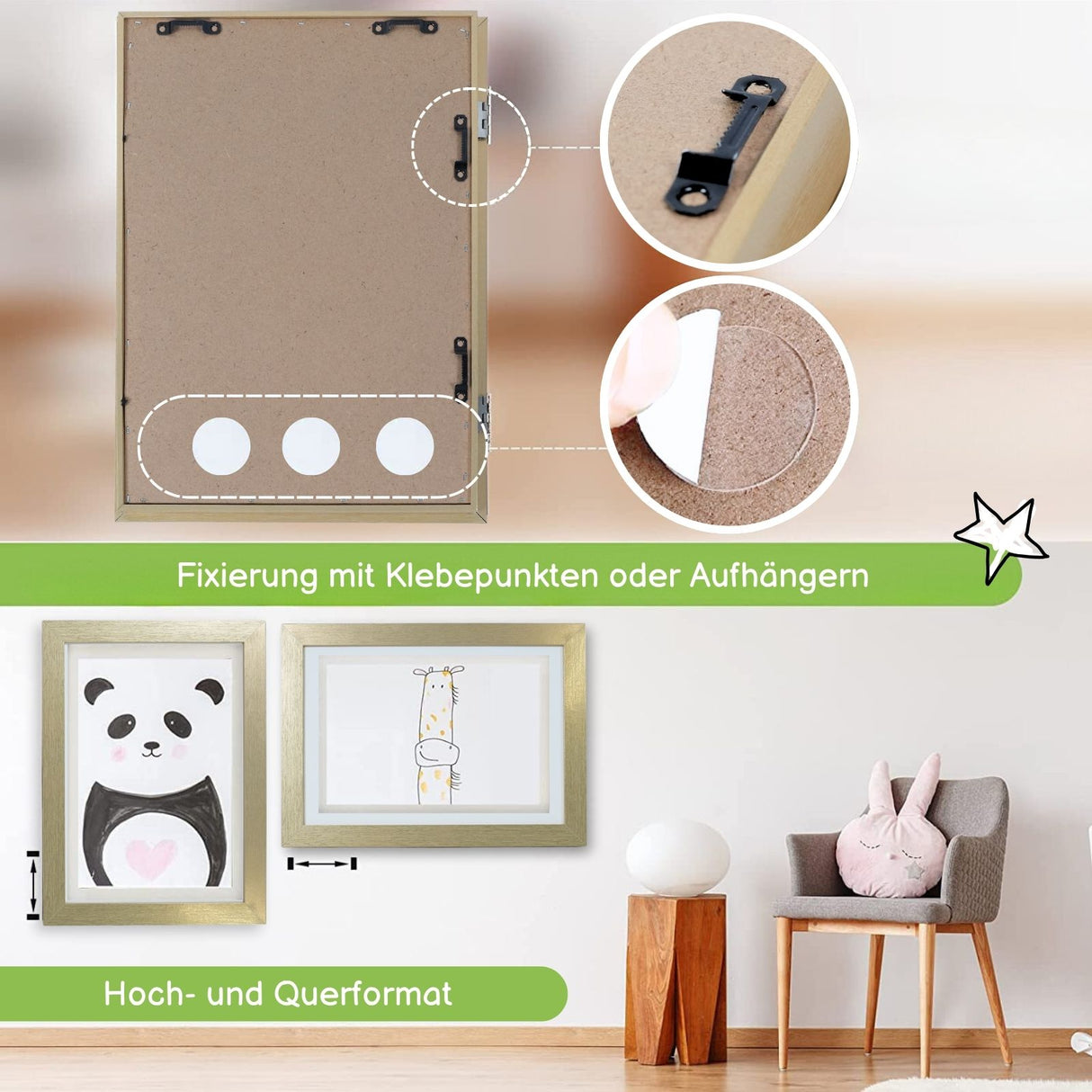 Kunstrahmen Wandrahmen Flip Fotorahmen Bilderrahmen A4 Bildhalter