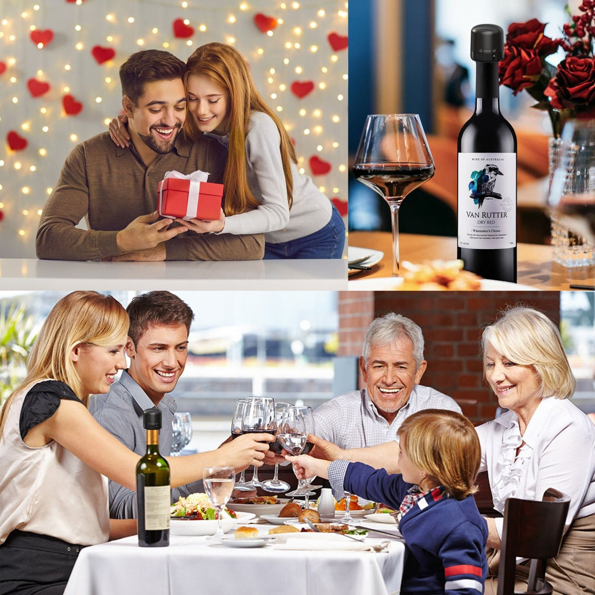 Wein-Stopfen mit Schloss Weinkorken Weinflaschen-Verschluss