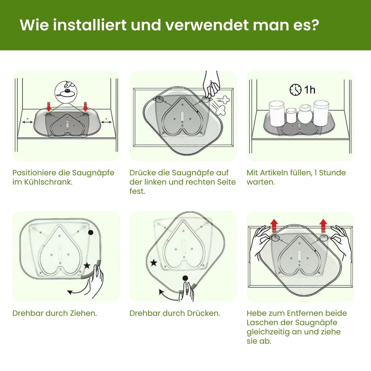 Kühlschrank-Drehteller Drehplatte Aufbewahrungs-Tablett Organizer
