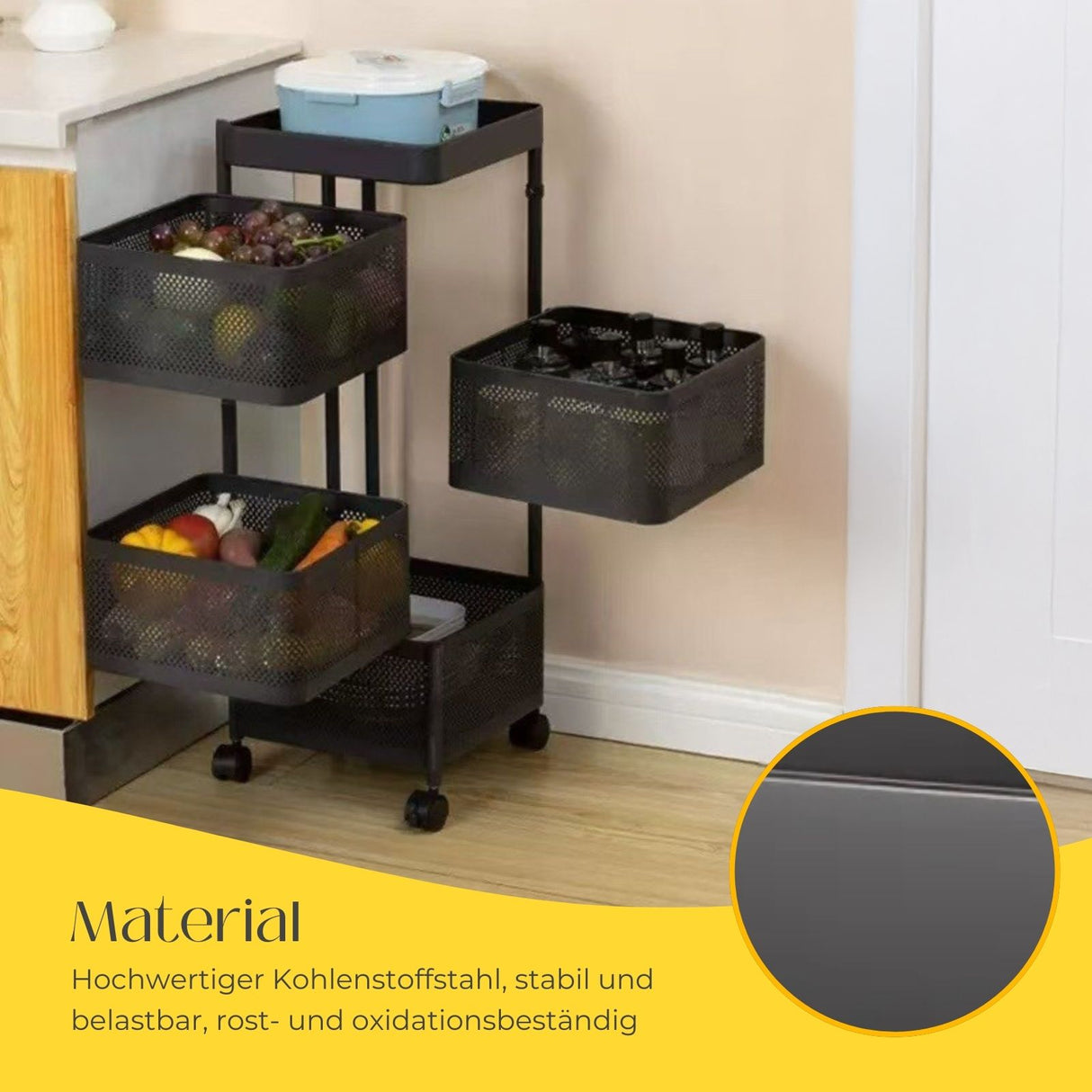 Organizer Küchenwagen Rollwagen Servierwagen Aufbewahrungsregal