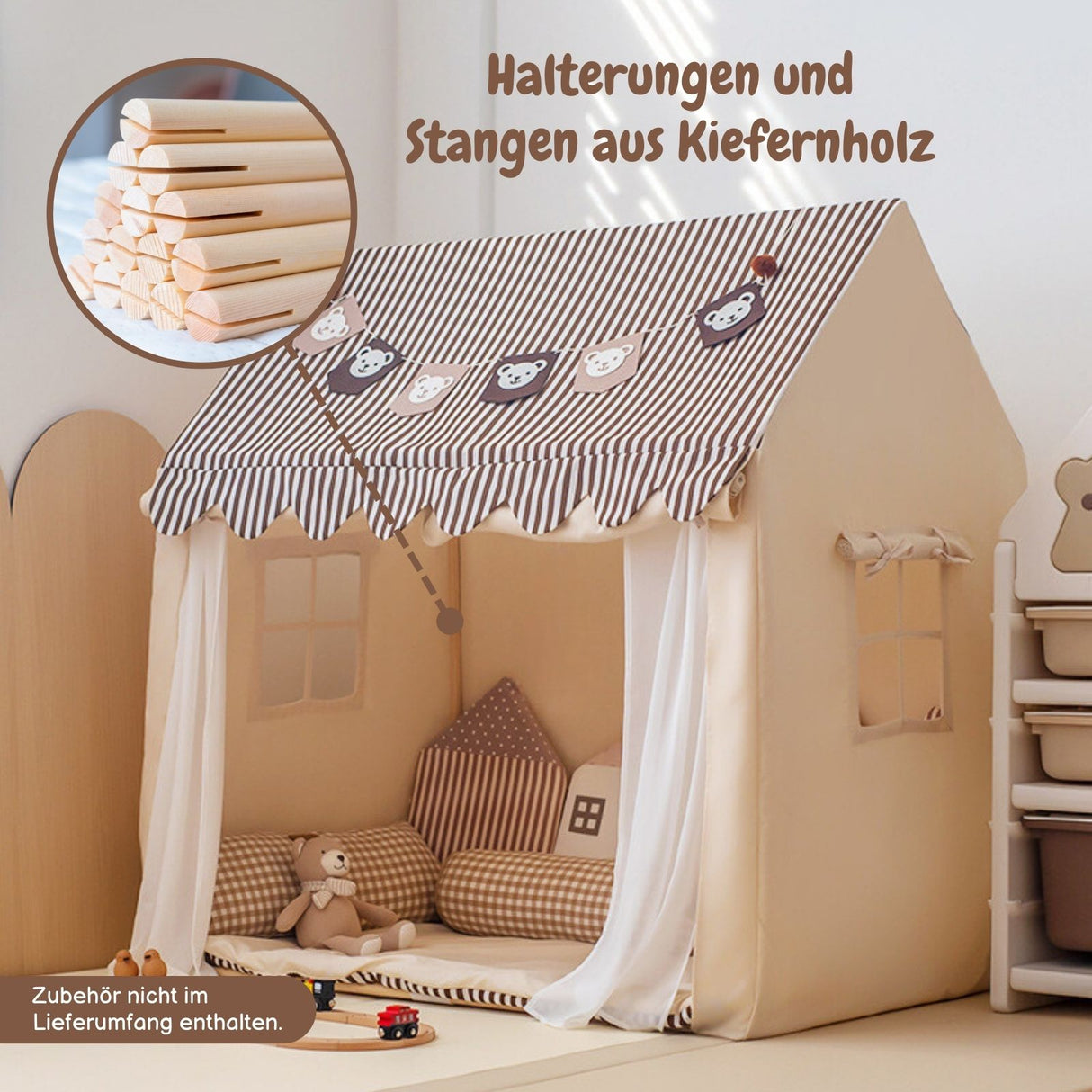 Kinder-Spielhaus Kinderzelt Hauszelt Kuschelhaus Spielhütte Spielzelt