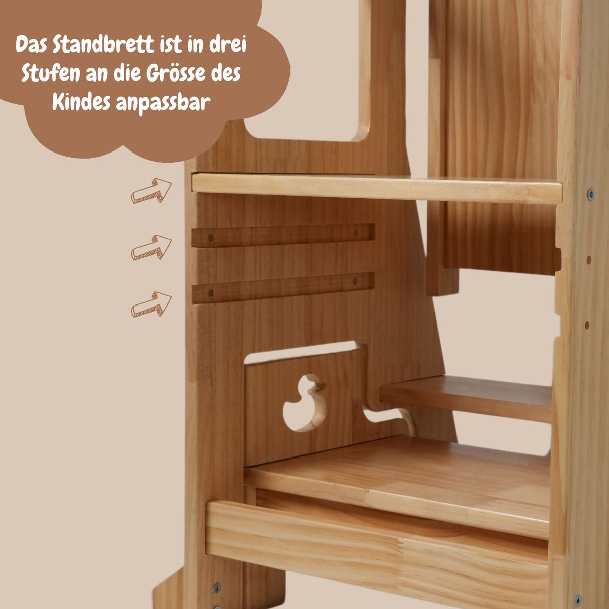 Kinder Holz-Lernturm mit Hocker und Zeichenbrett