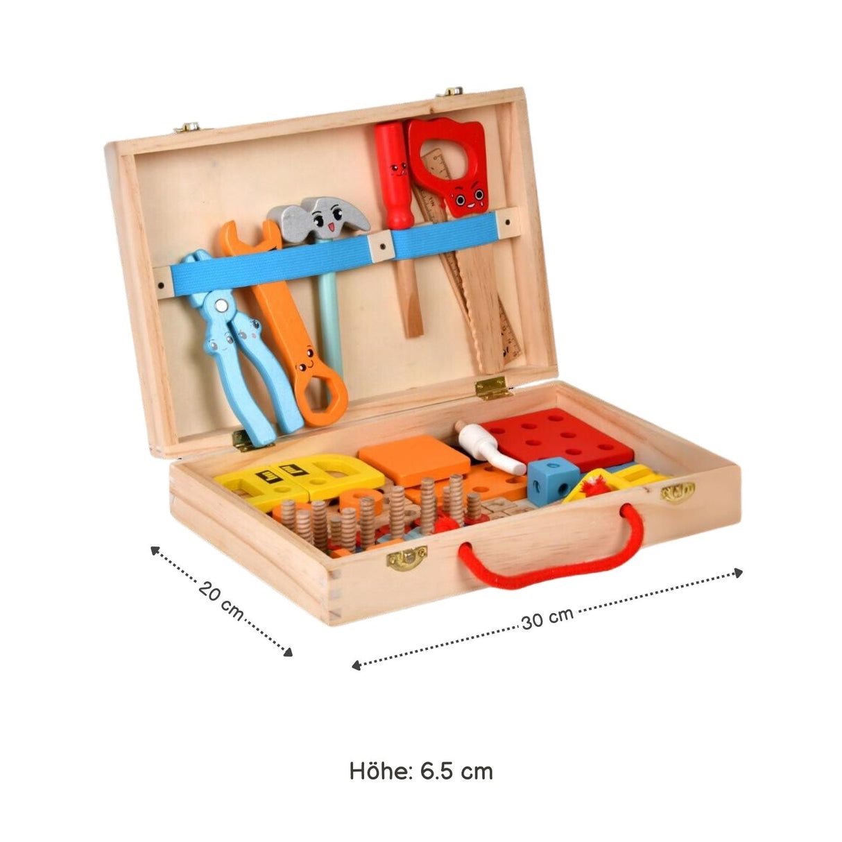 Holz-Werkzeugkasten für Kinder Kinder-Baukasten Fahrzeug-Bausatz Lernspielzeug