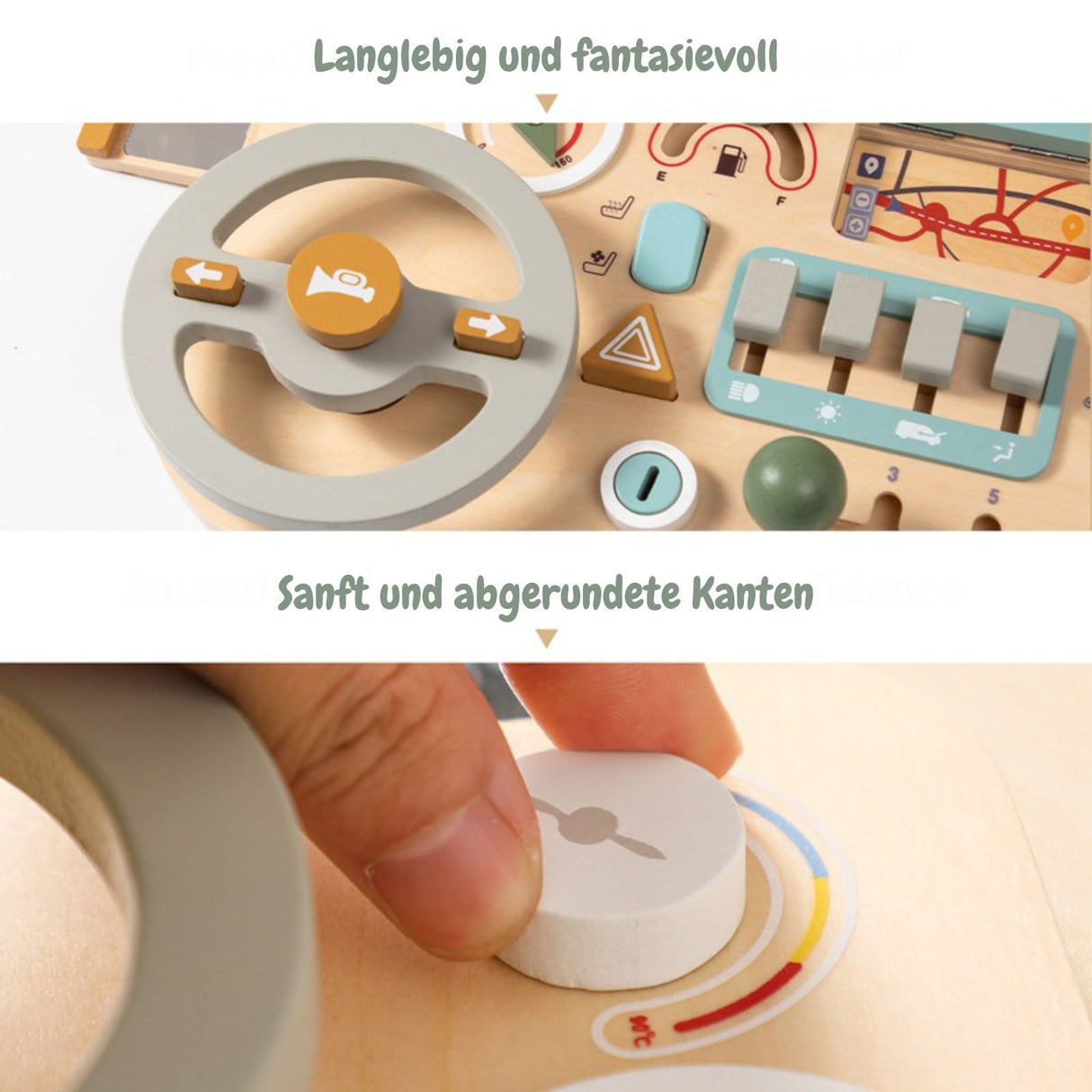 Auto-Holzspielbrett für Kinder Fahr-Simulation Lernspielzeug Kinderspielzeug