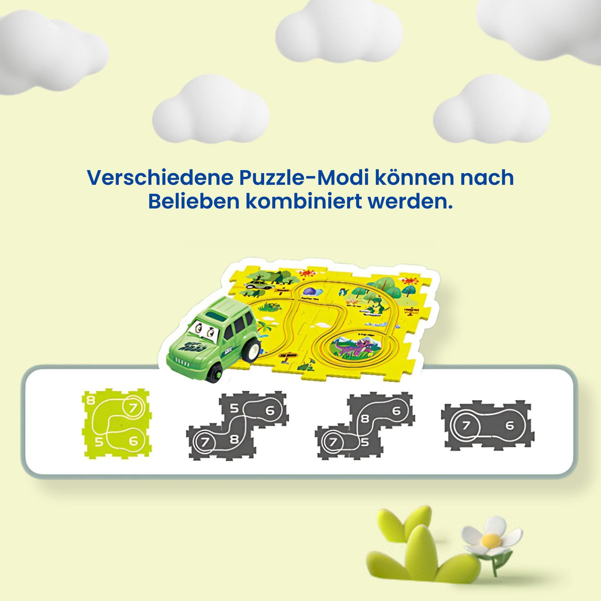 Elektrisches Schienenbahn-Puzzle für Kinder Kinderspielzeug Lernspielzeug