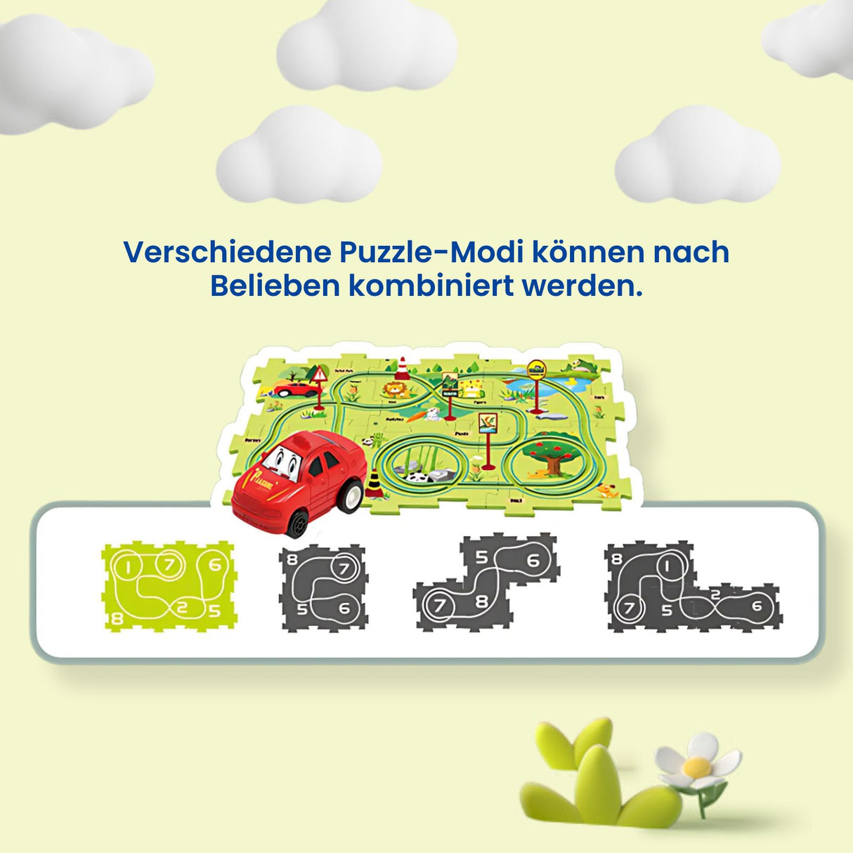 Elektrisches Schienenbahn-Puzzle für Kinder Lernspielzeug Kinderspielzeug