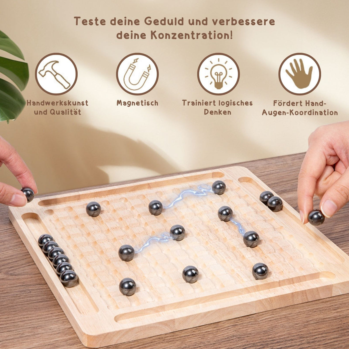 Magnetisches Schachspiel Magnetschach Schachbrett mit Magnetsteinen Magnetic Chess