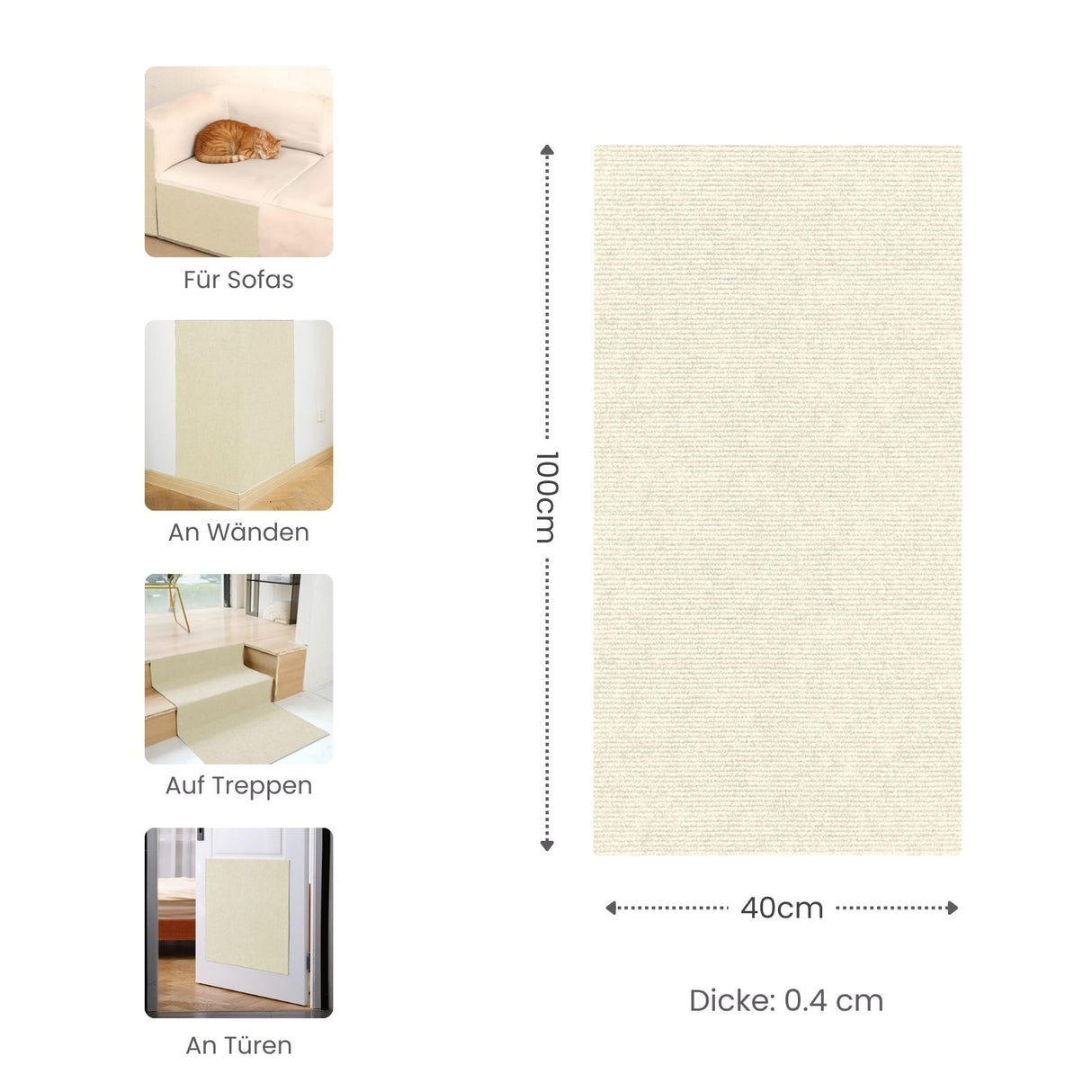 Klettermatte für Katzen Kratzmatte Kratzwand Kratzschutz Kratzbrett