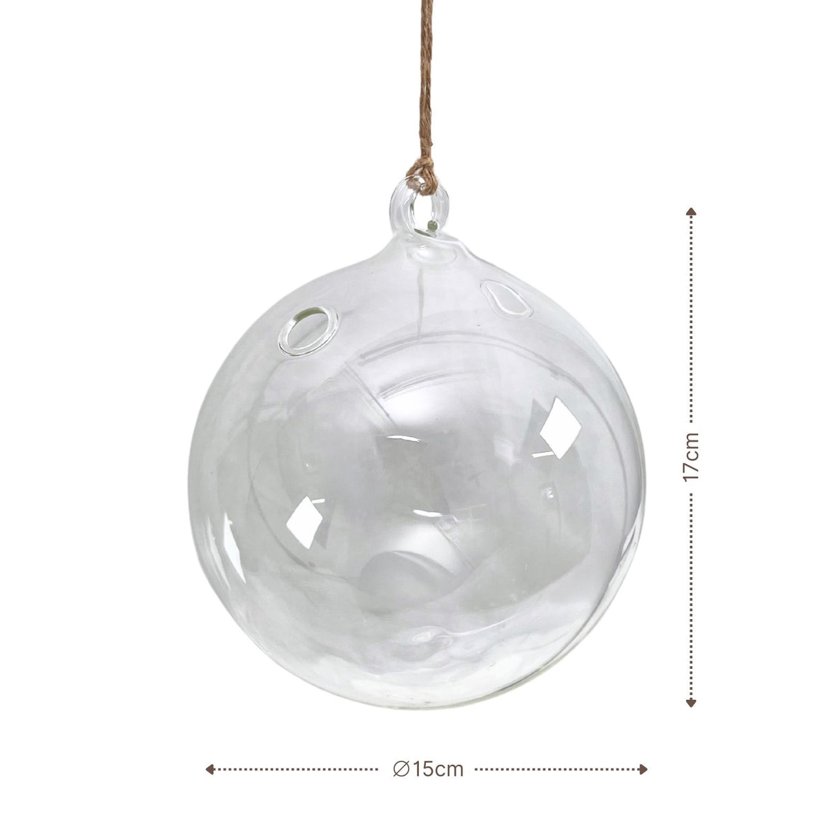 Hängende Glasvase Kugelform Blumenvase Vase Dekoration