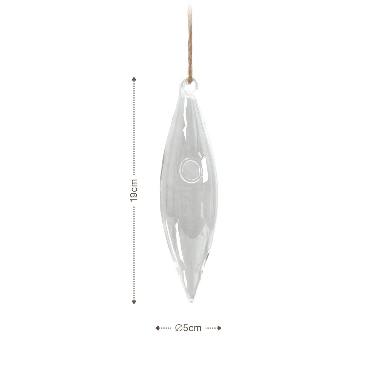 Hängende Glasvase Eiszapfenform Blumenvase Vase Dekoration