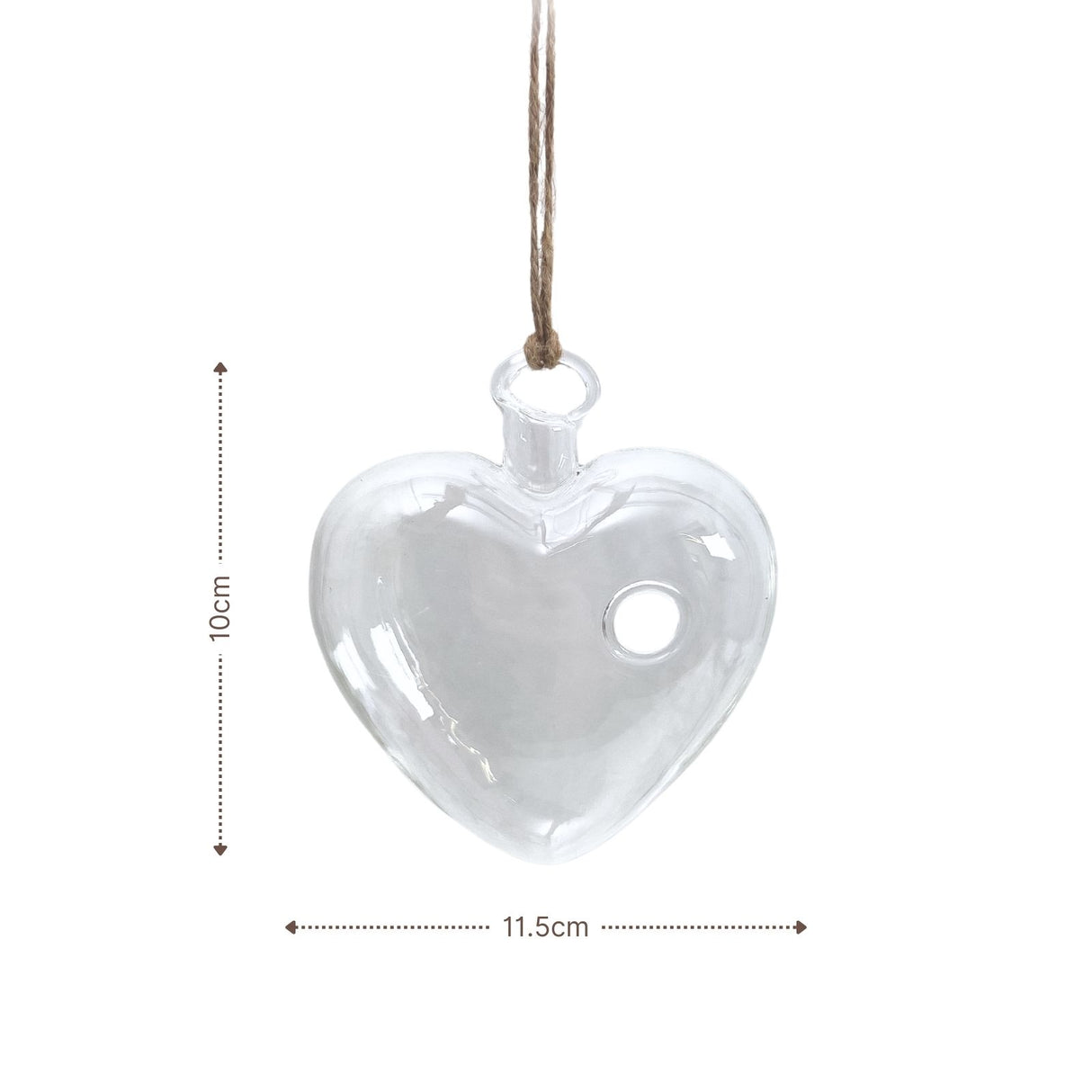 Hängende Glasvase Herzform Blumenvase Vase Dekoration
