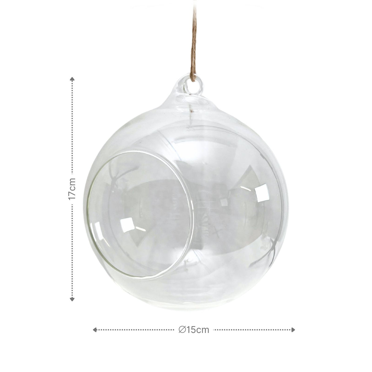 Hängende Glasvase Kugelform Setzlingvase Vase Dekoration