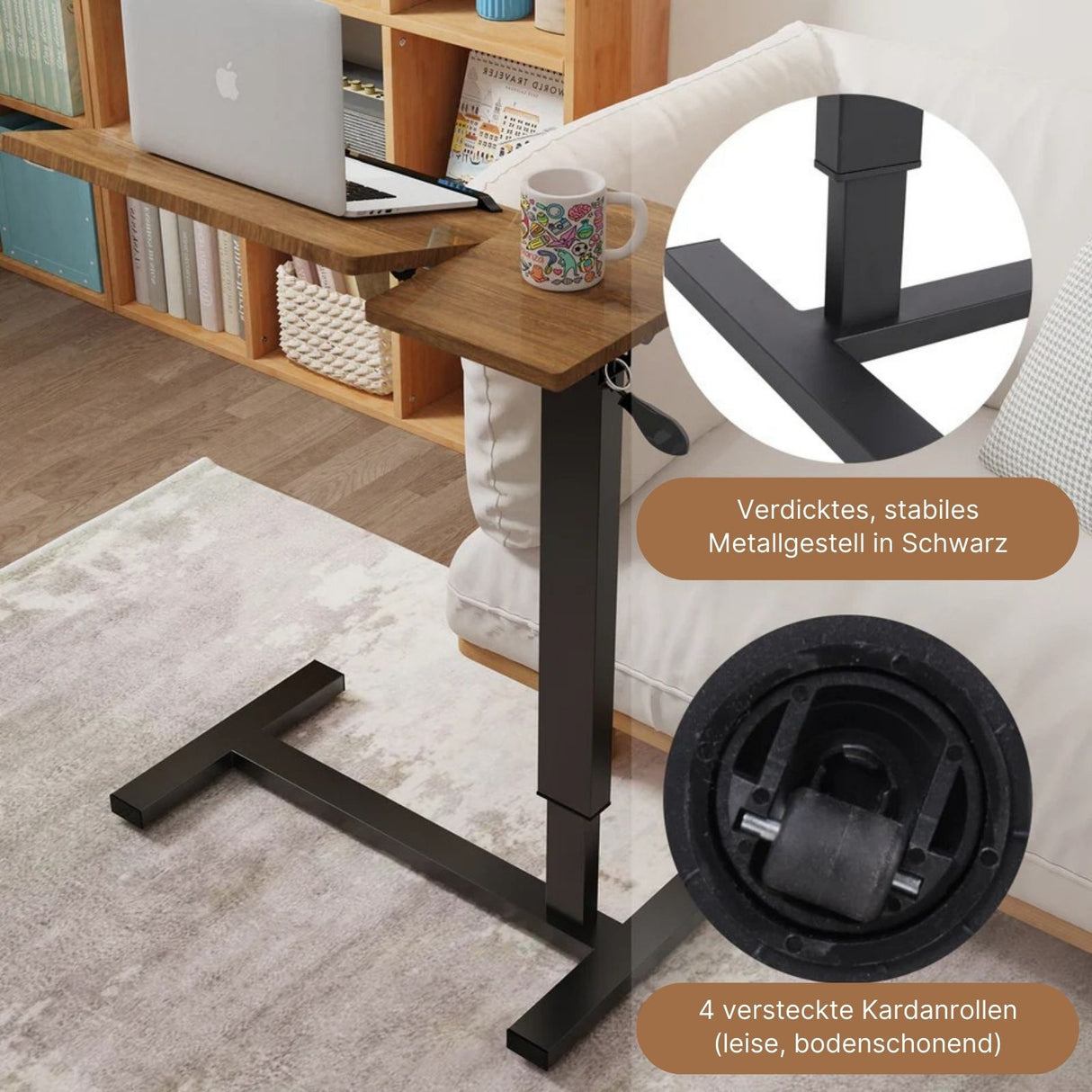 Beistelltisch Mehrzwecktisch Sofa-Beistelltisch Laptoptisch Betttisch