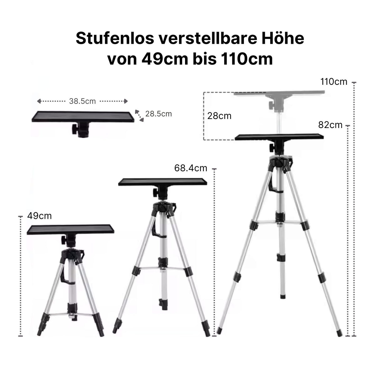 Projektorständer Beamerhalterung Teleskopstativ Laptopständer