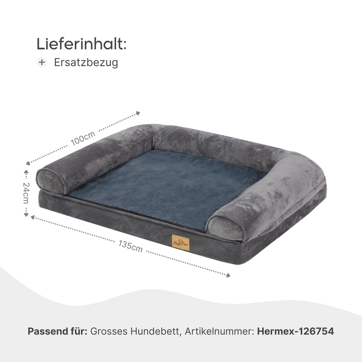 Ersatzbezug für Hundebett 126754 Ersatzüberzug Wechselbezug Stoffbezug
