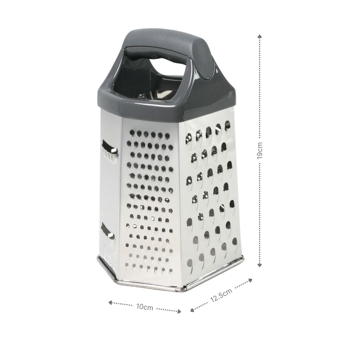 Edelstahl-Küchenreibe Standreibe Sechskantreibe Gemüsereibe Handreibe