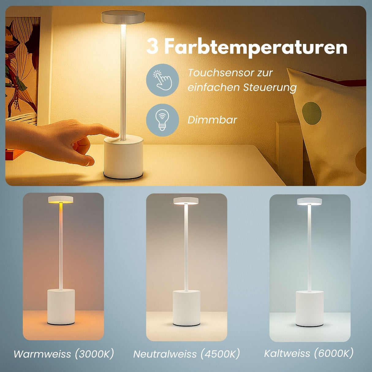 LED-Tischlampe Leuchte Schreibtischlampe Lampe Nachttischlampe