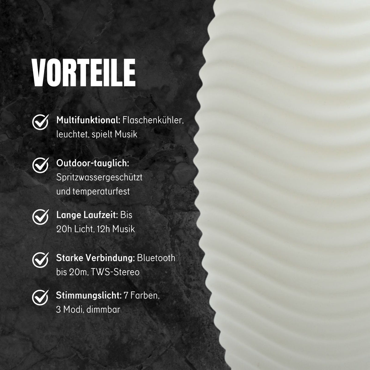 LED-Getränkekühler mit Lautsprecher Bluetooth-Flaschenkühler