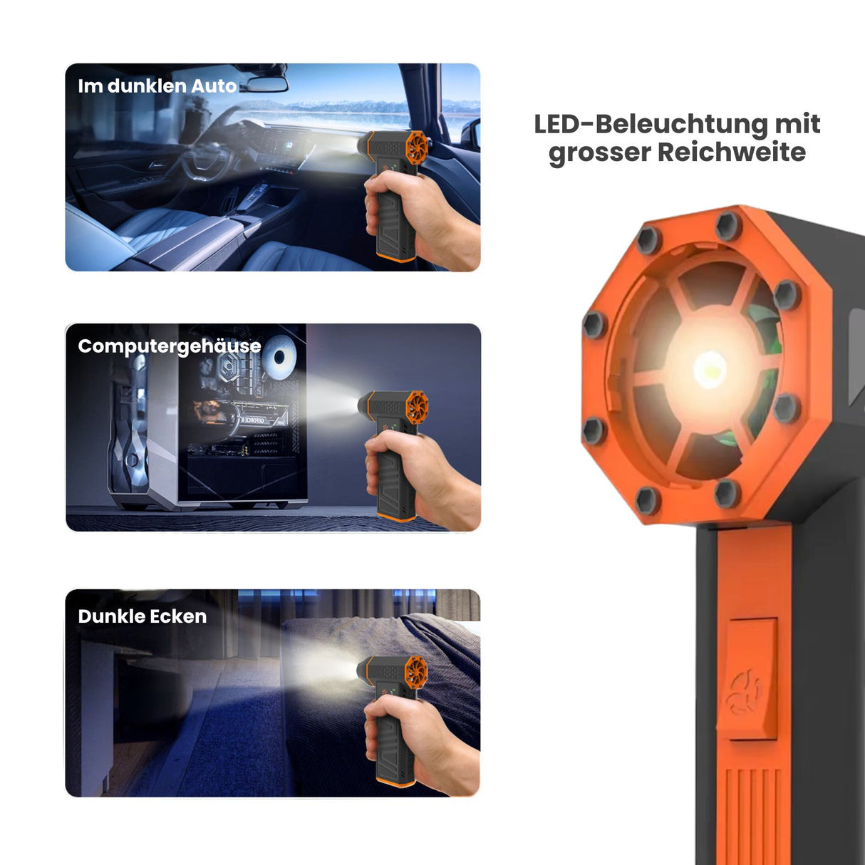 Handventilator Tragbarer Mini-Ventilator Staubsauger Staubgebläse