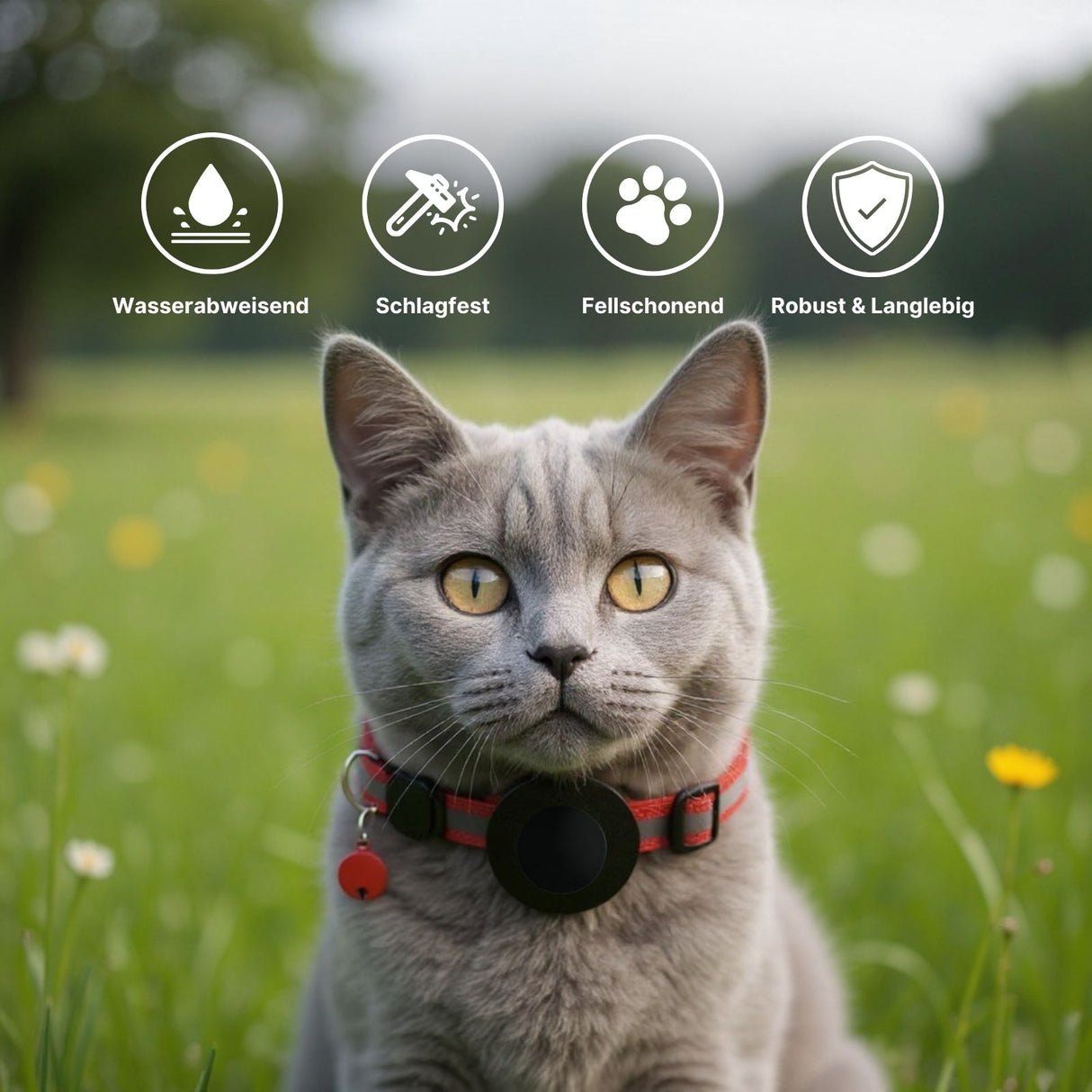 Halsband mit Airtag-Halterung Hundehalsband Katzenhalsband