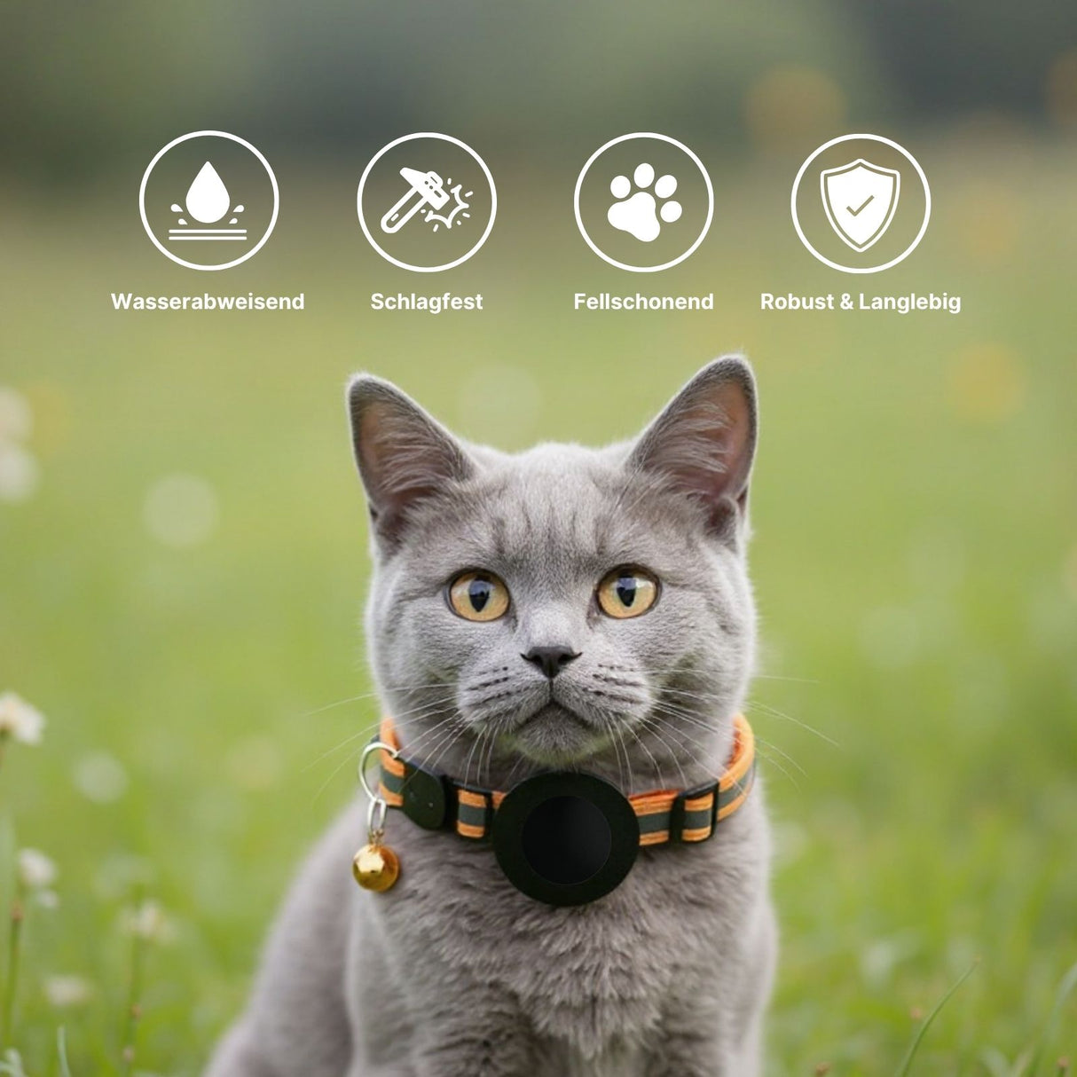 Katzenhalsband mit Airtag-Halterung Hundehalsband Halsband