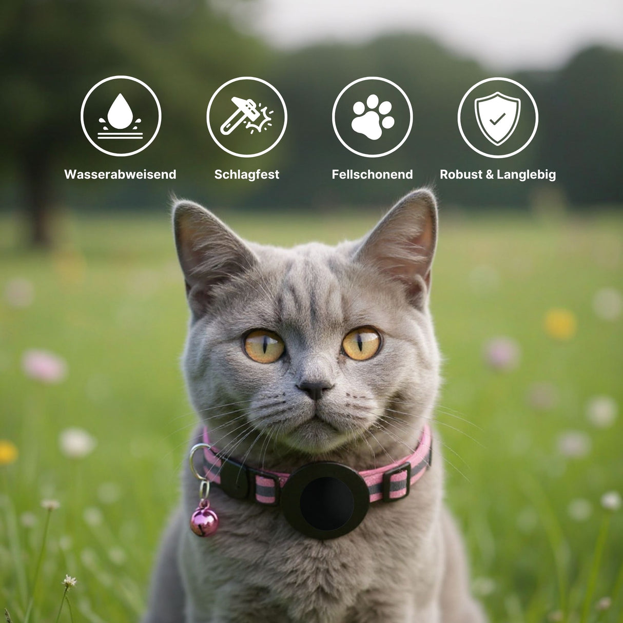 Hundehalsband mit Airtag-Halterung Katzenhalsband Halsband