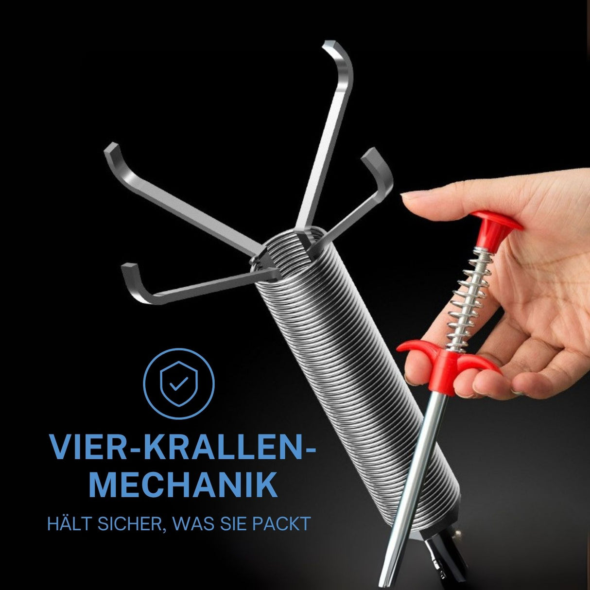 Abflussspirale Rohrreiniger Greifarm Krallengreifer Abflussreiniger