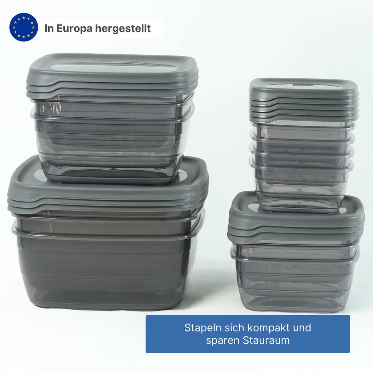 14-tlg. Frischhaltedosen-Set Vorratsdosen Meal-Prep-Dosen Gefrierdosen