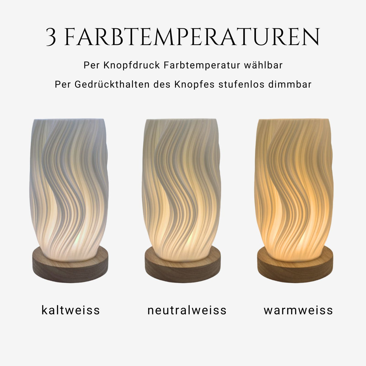 LED-Dekoleuchte Tischlampe Tischleuchte Blumenvase 3D-Vase Deko-Vase