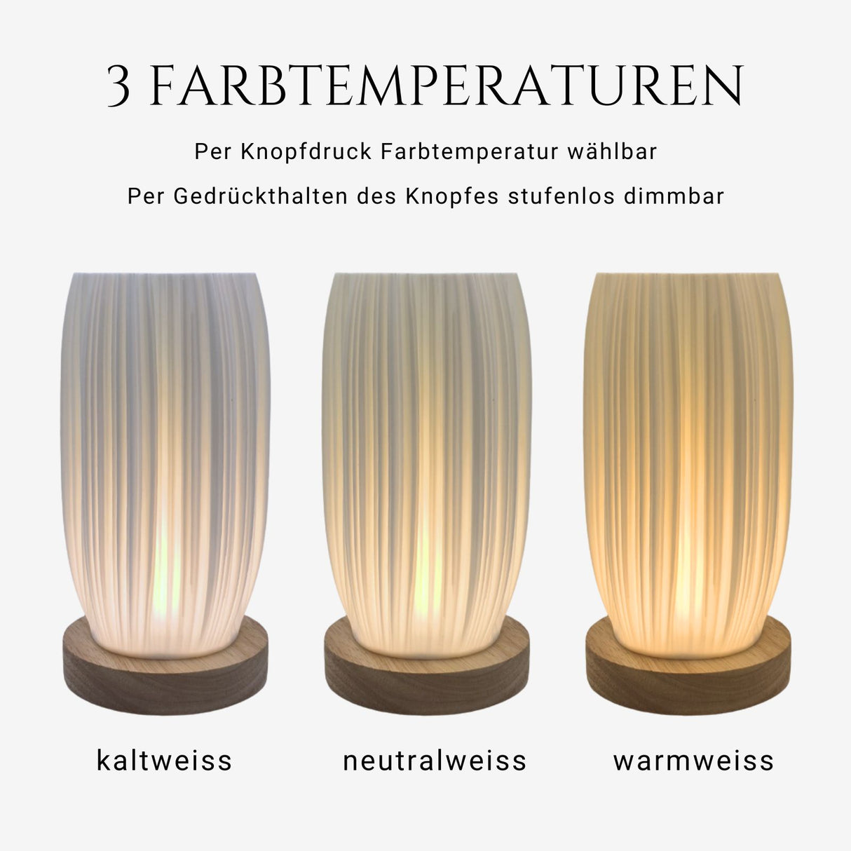 LED-Dekoleuchte Tischleuchte Tischlampe Blumenvase Deko-Vase 3D-Vase