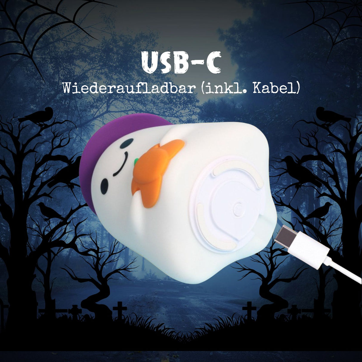 LED-Geist-Nachtlicht Schlaflicht Kinder-Nachttischlampe Tischleuchte